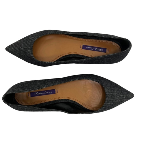 Ralph Lauren Collection Purple Label Pointed Toe Flats Fabric Women’s Size 38 - Picture 4 of 11